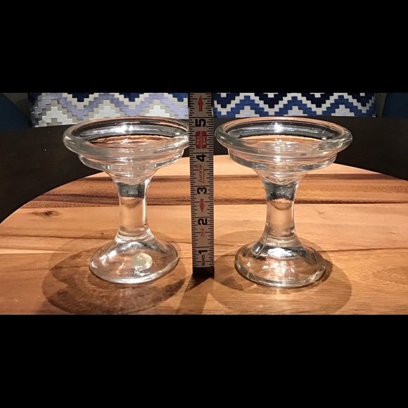 PartyLite Other - PartyLite Glass Candle Holders (2) in EUC